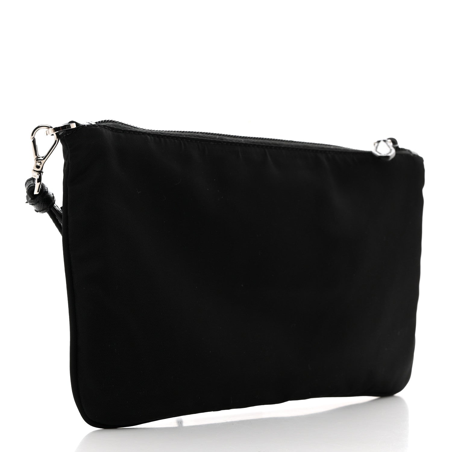 Prada Tessuto Nylon Saffiano Wristlet Black 3 of 6