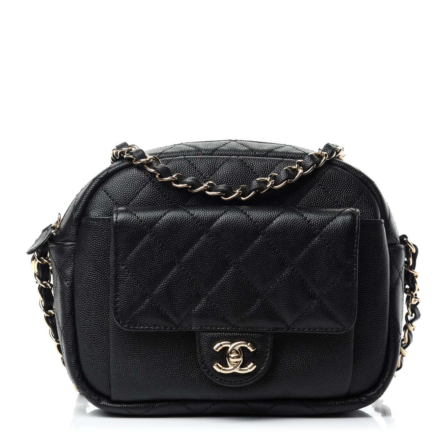 Caviar Quilted CC Day Camera Case Black