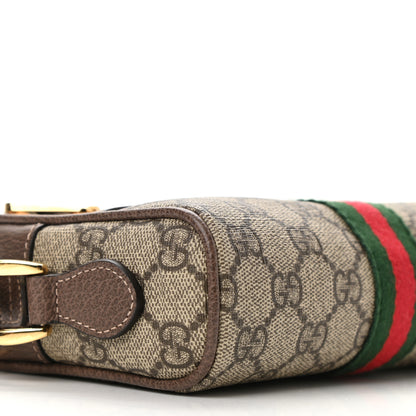 Gucci GG Supreme Monogram Web Mini Ophidia Shoulder Bag Brown 9 of 11