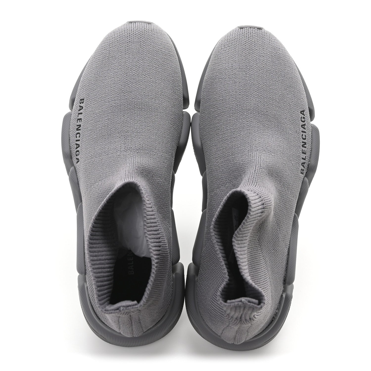 Balenciaga Technical 3D Recycled Knit Womens Speed 2.0 Sneakers 35 Monocolor Grey 2 of 10