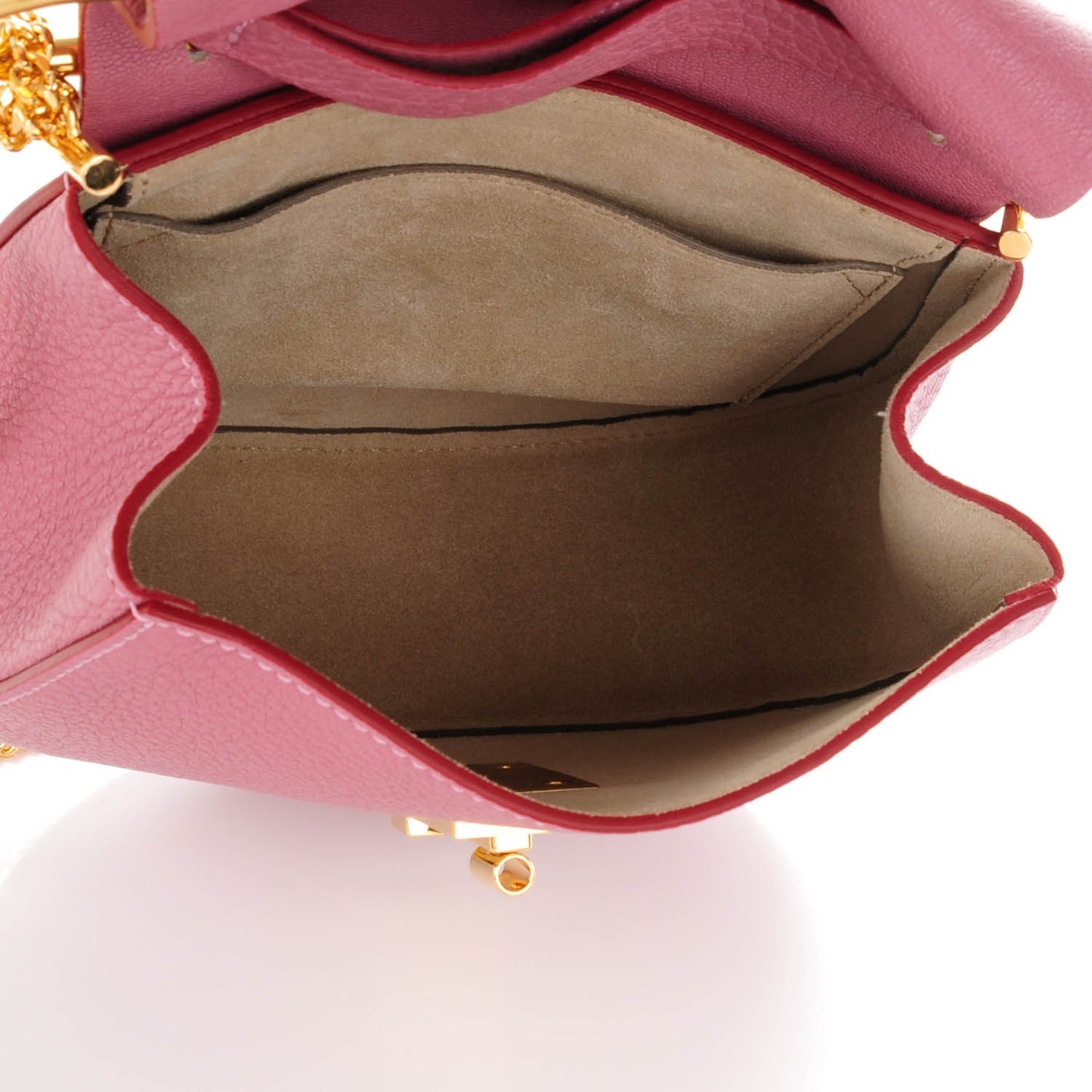 Grained Lambskin Mini Drew Shoulder Bag Faded Rose