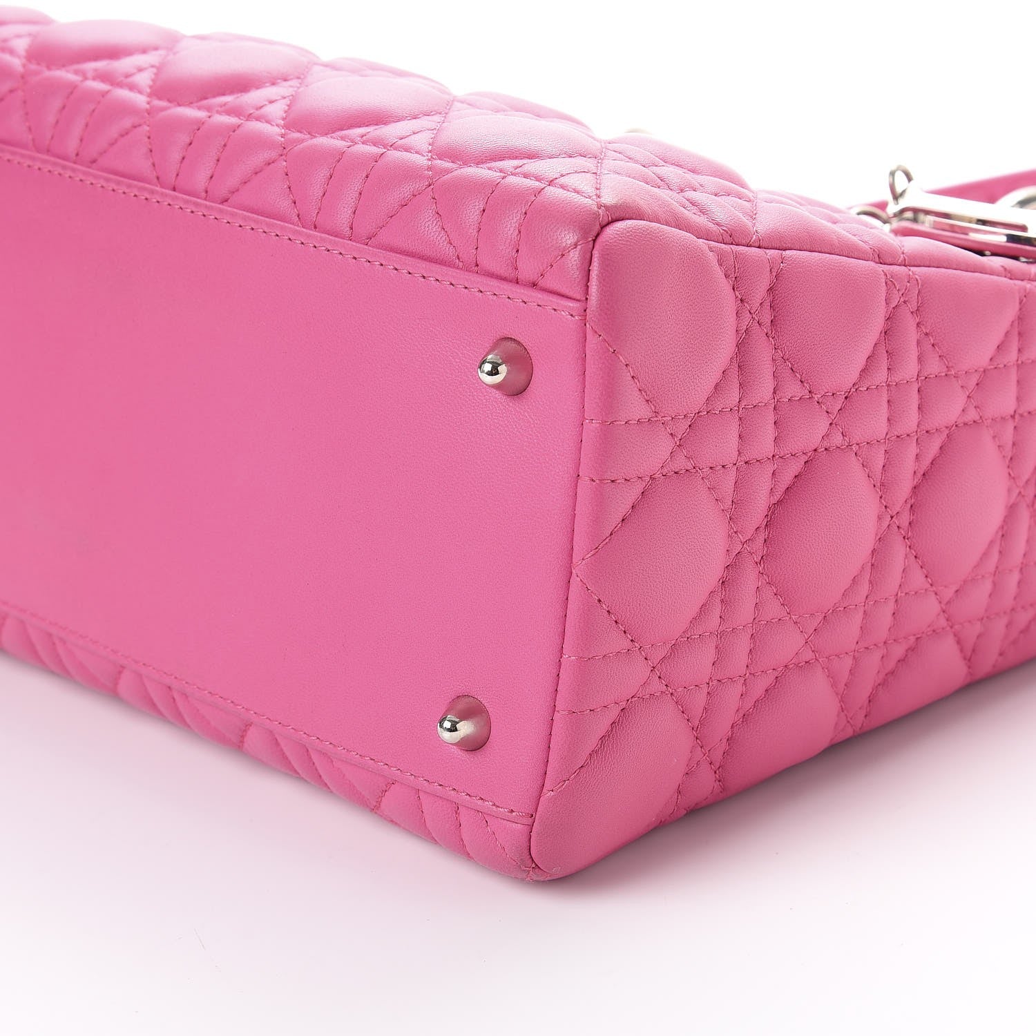 Christian Dior Lambskin Cannage Medium Lady Dior Pink 9 of 9