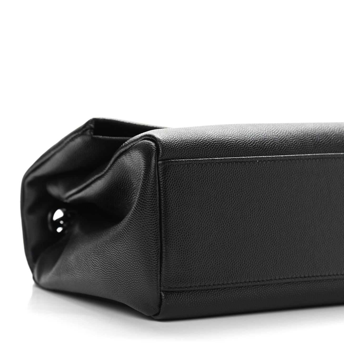 Grain De Poudre Medium West Hollywood Monogram Fold-Over Black