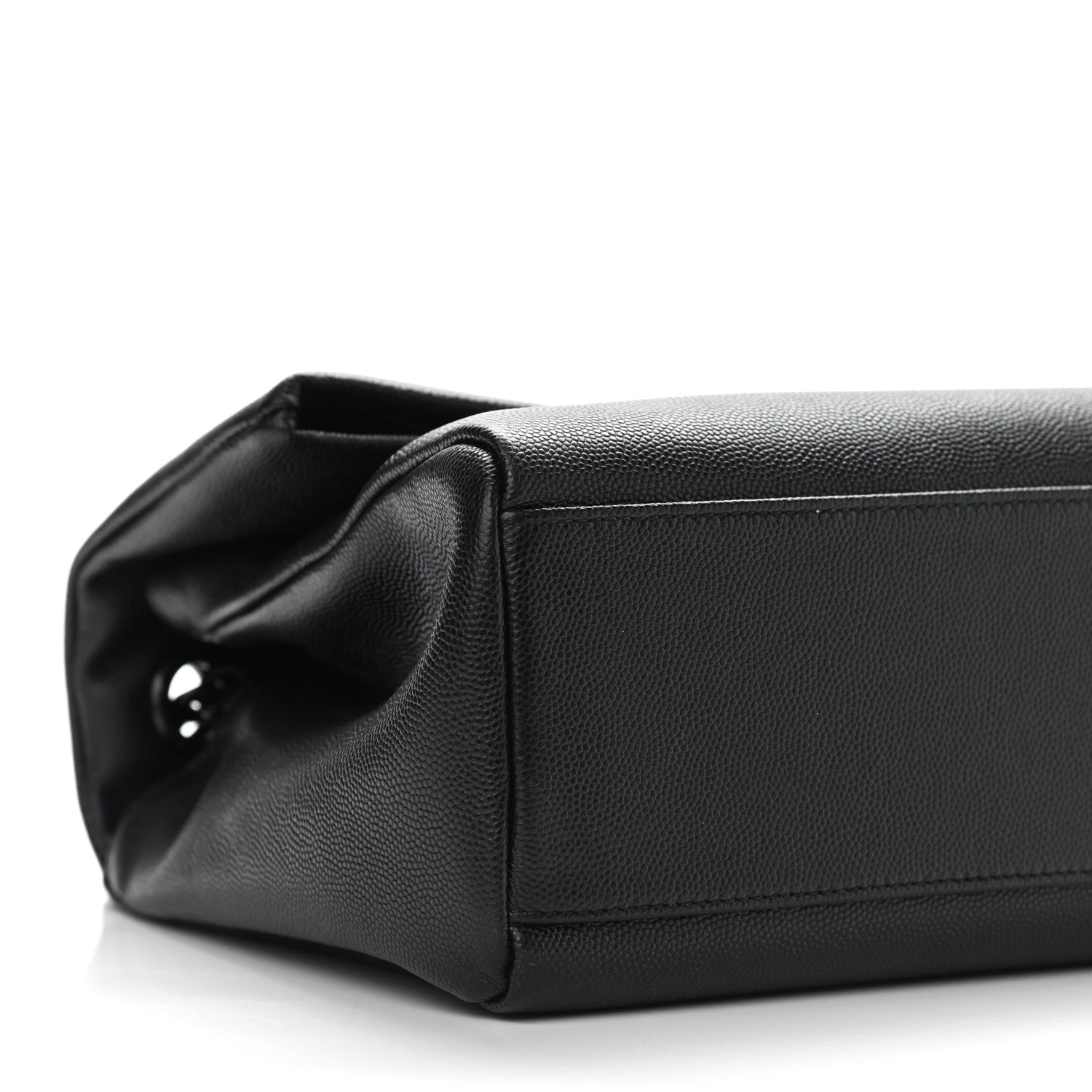 Saint Laurent Grain De Poudre Medium West Hollywood Monogram Fold-Over Black 8 of 12