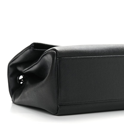 Saint Laurent Grain De Poudre Medium West Hollywood Monogram Fold-Over Black 8 of 12