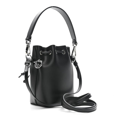 Fendi Vitello King F is Fendi Logo Embossed Mini Mon Tresor Bucket Bag Black 3 of 10