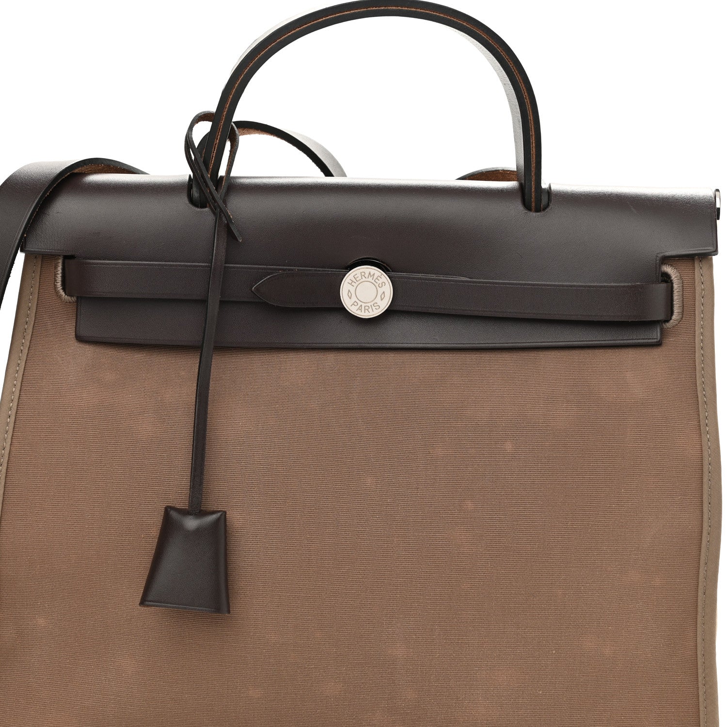 Hermes Vache Hunter Toile Herbag Zip 31 PM Etoupe Ebene 9 of 11