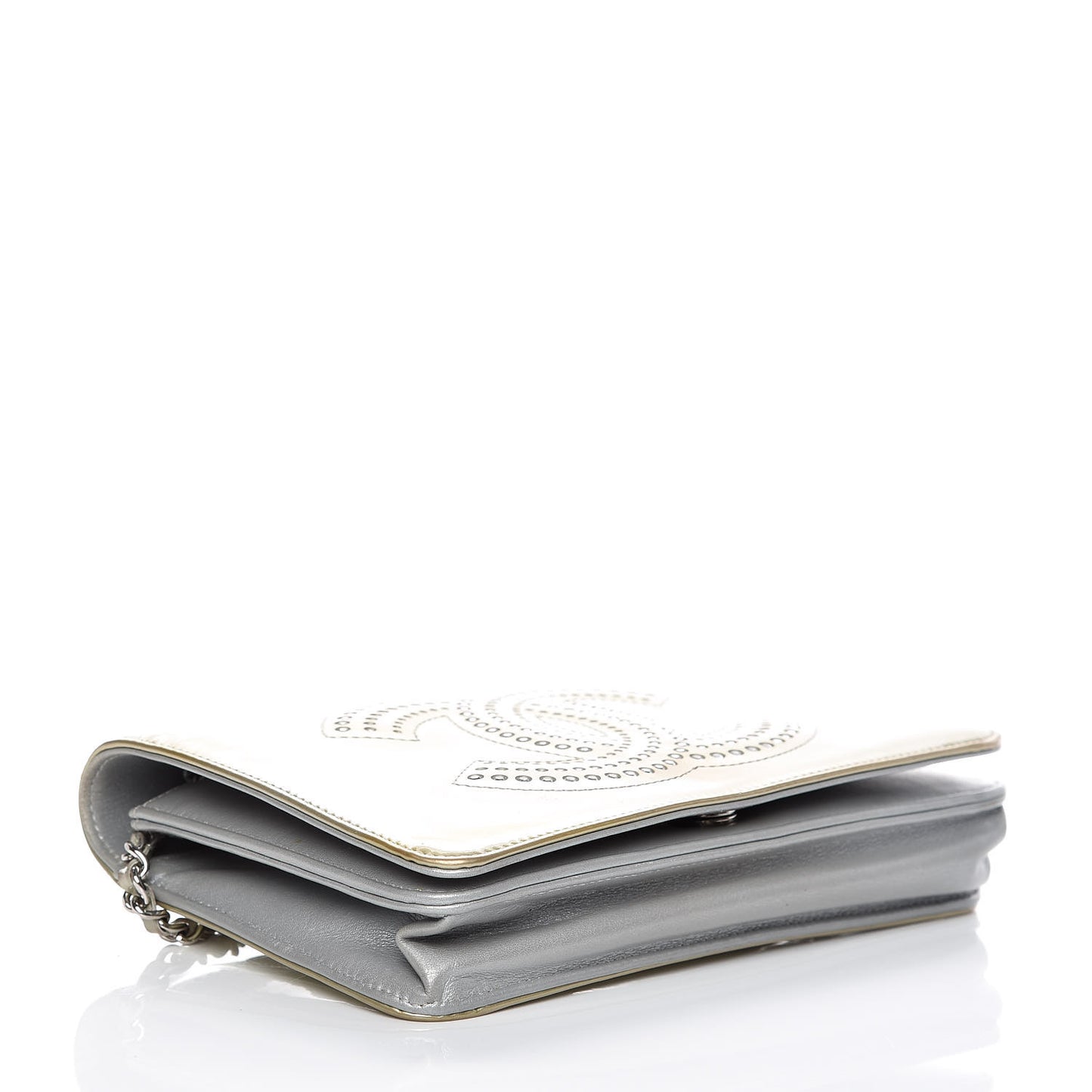 Patent Strass Wallet On Chain WOC Silver