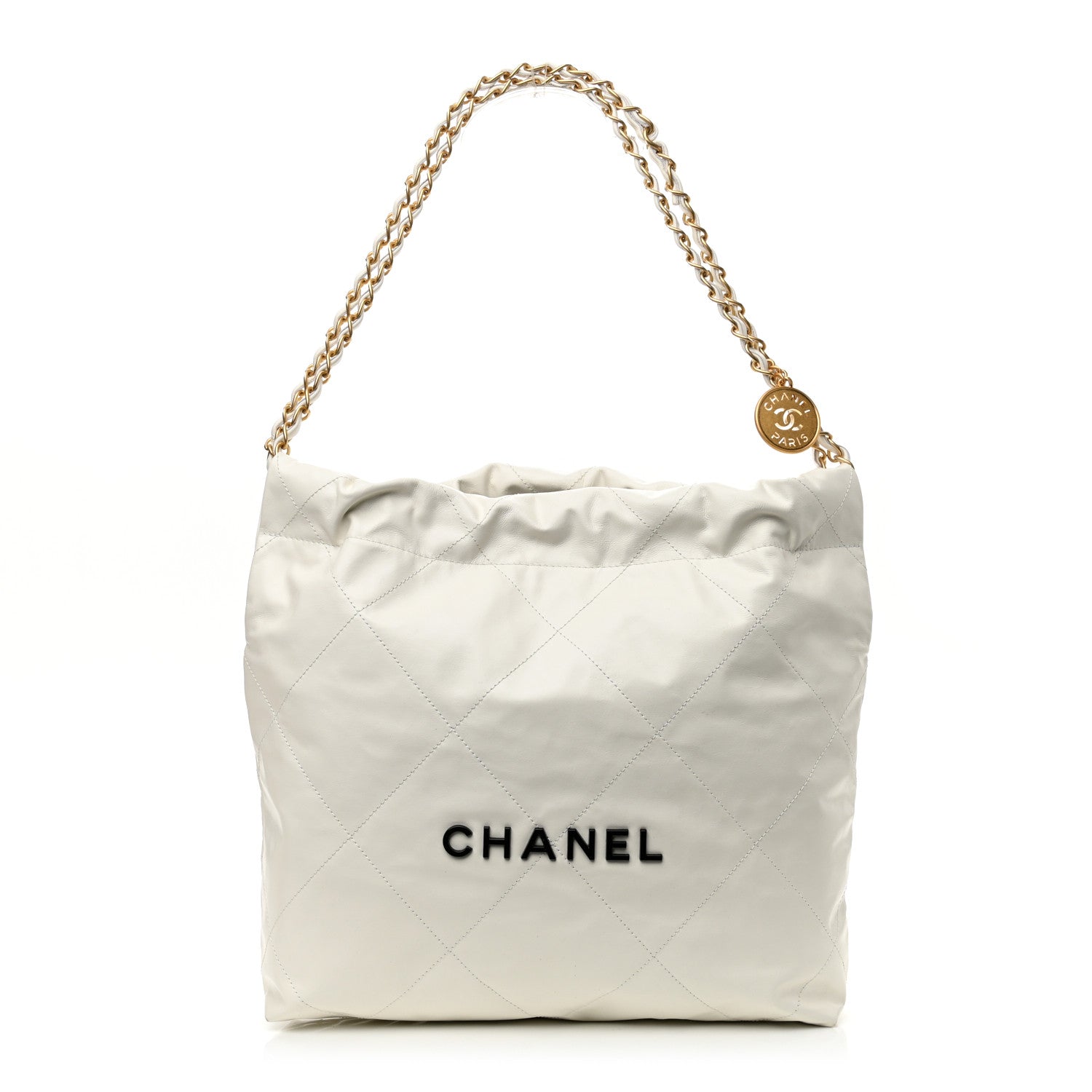 Chanel Calfskin Quilted Small Chanel 22 White 3 of 12