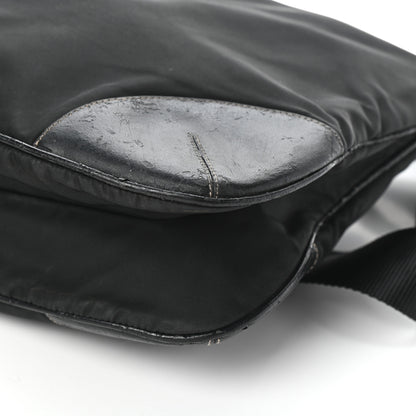 Prada Tessuto Nylon Calfskin Flat Messenger Bag Black 9 of 12