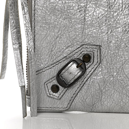 Balenciaga Agneau Classic Hardware Small Pouch Gris Aluminum 7 of 10