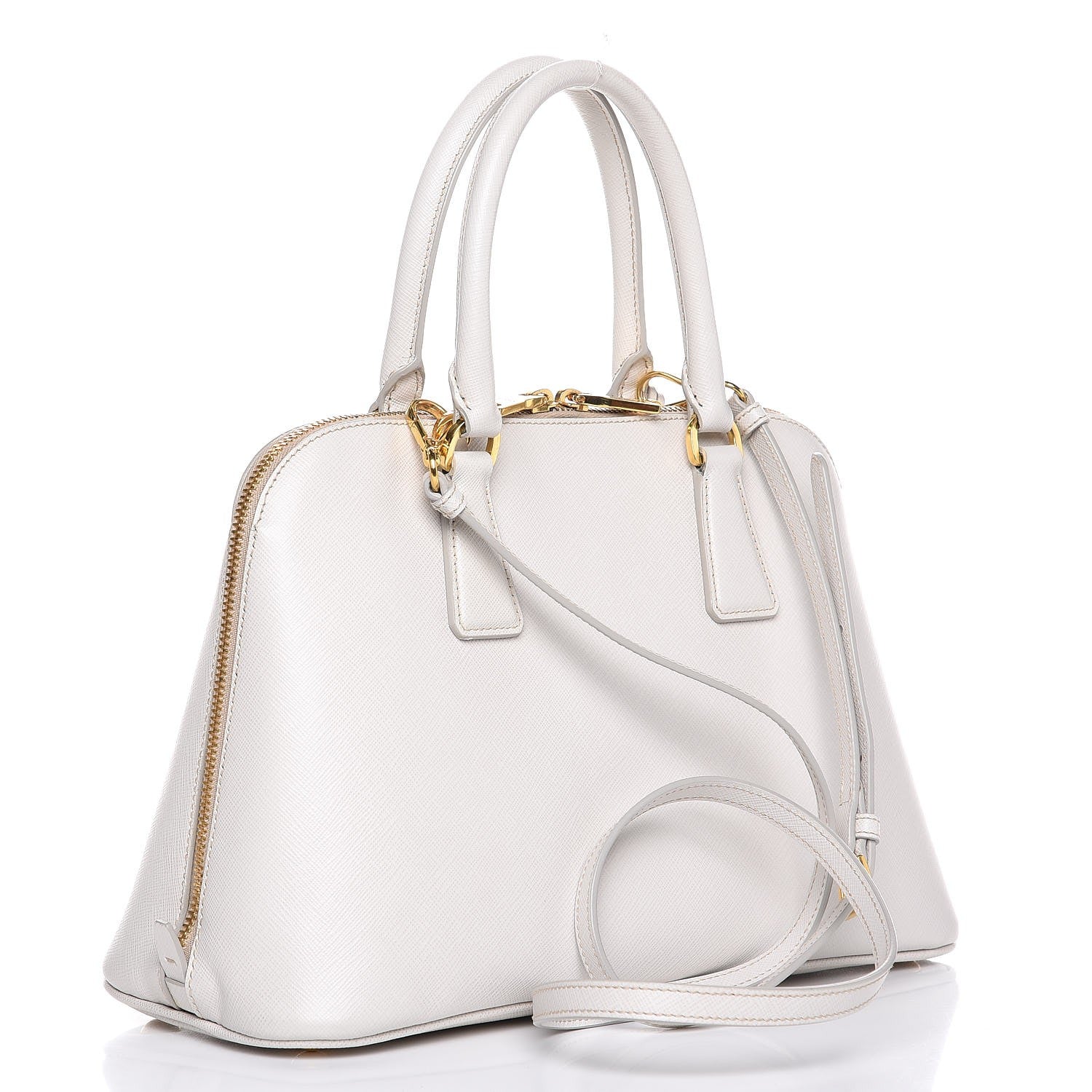 Prada Saffiano Lux Medium Promenade Tote Talco 4 of 10