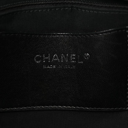 Chanel Patent Hand Embroidered Large Just Mademoiselle Black 6 of 9