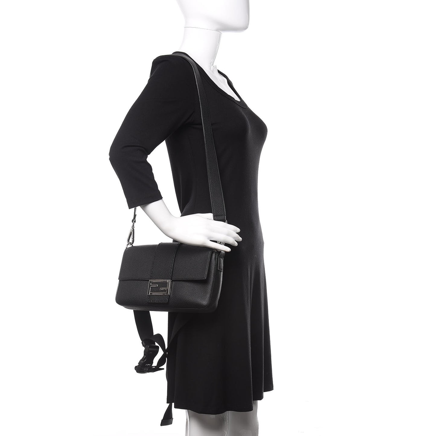 Cuoio Romano Selleria Belt Baguette Bag Black
