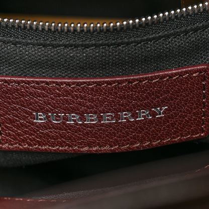 Burberry Goatskin Vintage Check Small Banner Tote Deep Claret 7 of 10