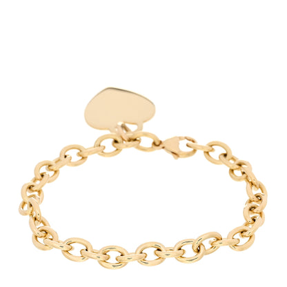Tiffany 18K Yellow Gold Heart Tag Charm Bracelet 2 of 3