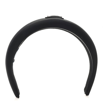 Prada Re-Nylon Metal Triangle Logo Headband Black 3 of 5