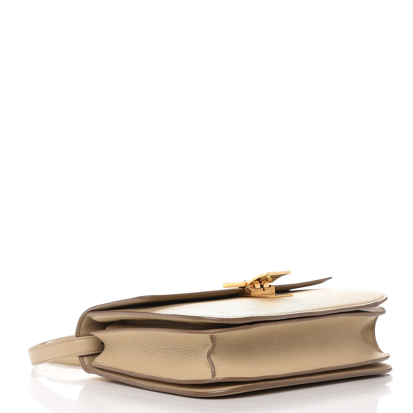Goatskin Medium Classic Box Flap Bag Dune