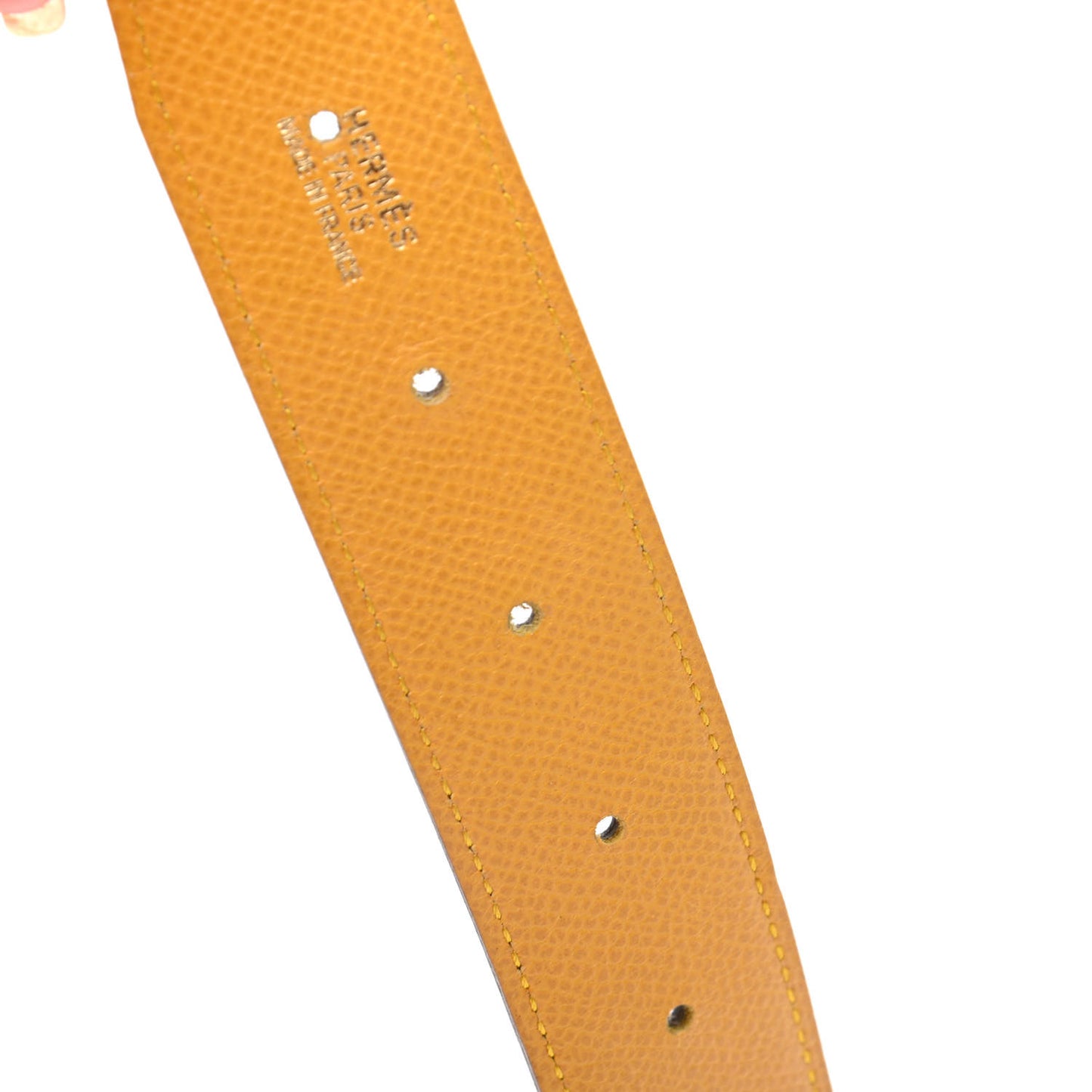 Box Epsom 32mm H Belt 75 Black Jaune