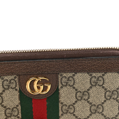 Gucci GG Supreme Monogram Web Ophidia Zip Around Wallet Brown 8 of 8