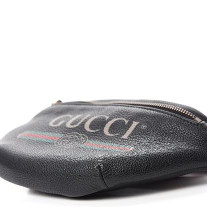 Gucci Grained Calfskin Small Logo Belt Bag Black 7 of 11