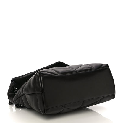 Saint Laurent Lambskin Quilted Small Loulou Puffer Monogram Chain Satchel Black 4 of 14