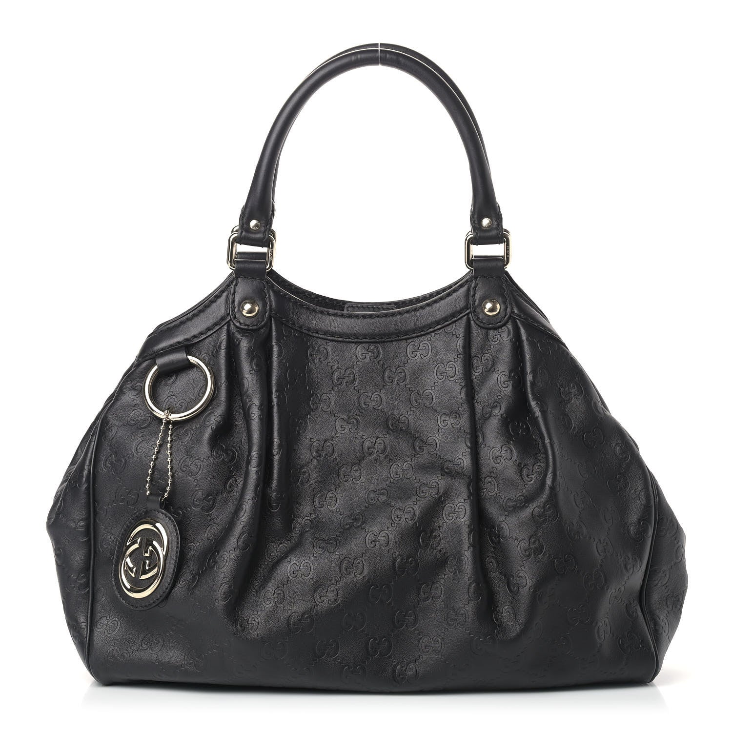 Gucci Guccissima Medium Sukey Tote Black 1 of 18
