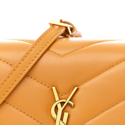 Saint Laurent Calfskin Y Quilted Monogram Toy Loulou Crossbody Bag Cheddar 9 of 12
