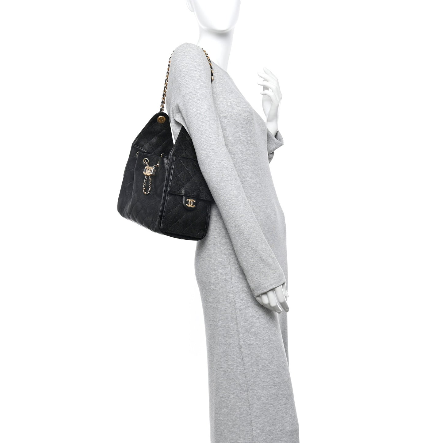 Caviar Quilted Small Chanel 25 Handbag Black