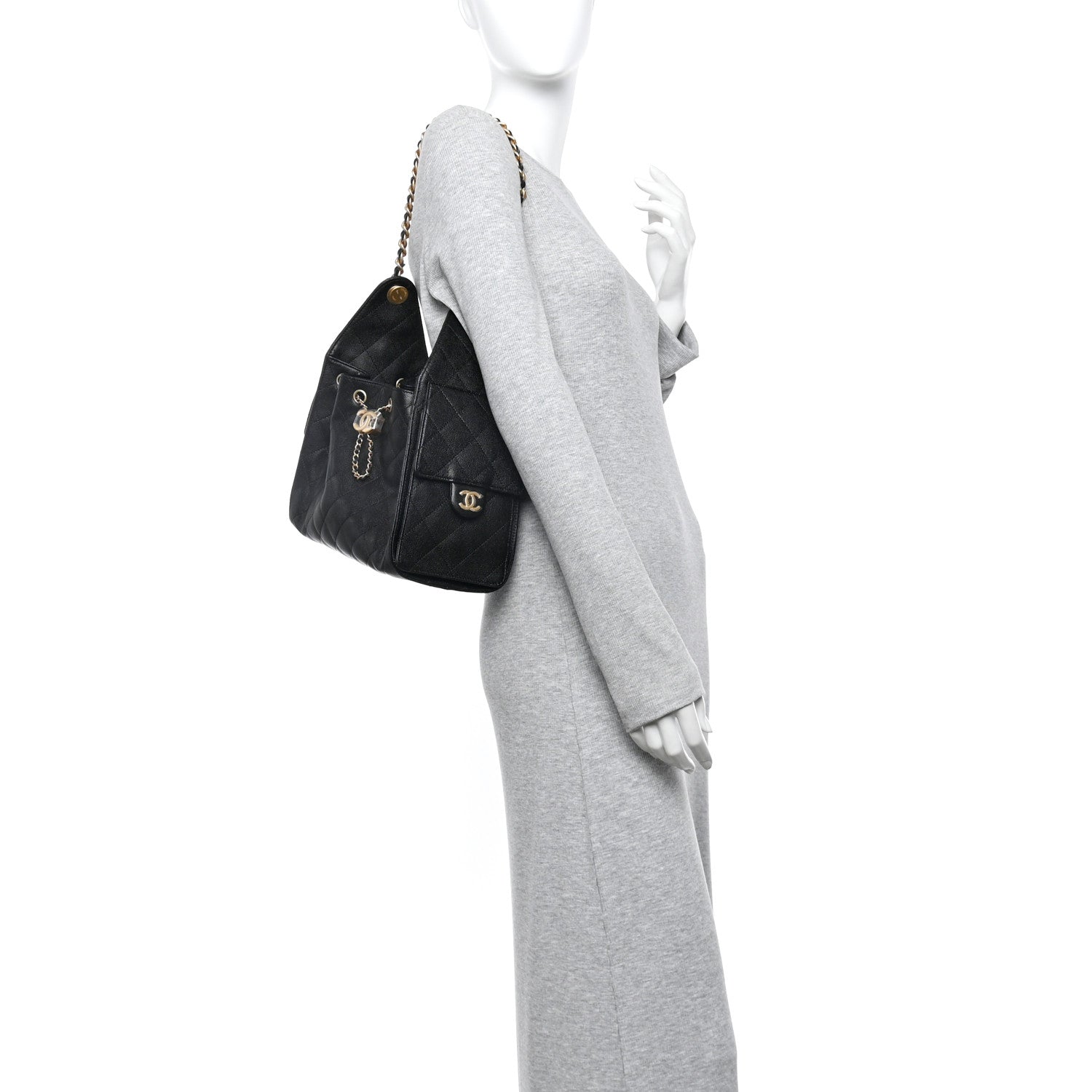 Chanel Caviar Quilted Small Chanel 25 Handbag Black 2 of 10