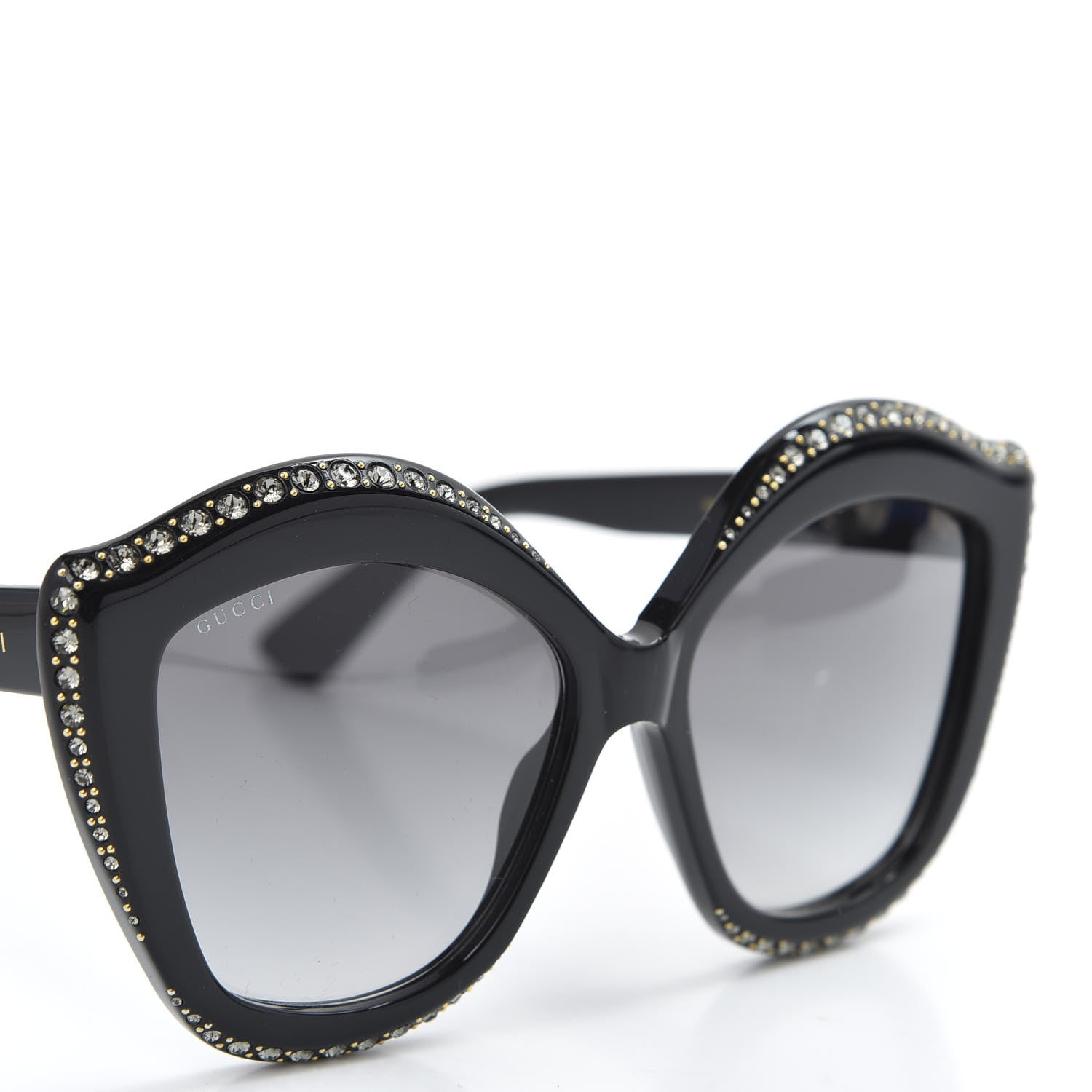 Gucci Crystal Cat Eye GG0118S Sunglasses Black 7 of 8