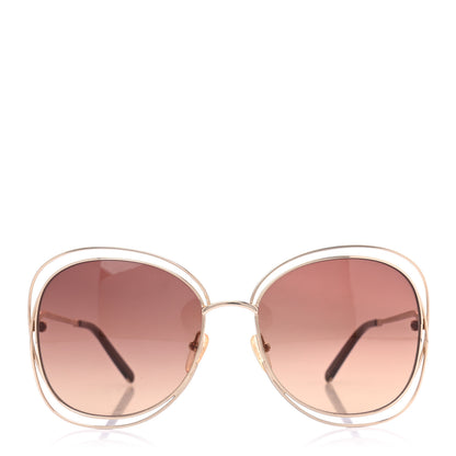 Chloe Oversized Round Carlina Sunglasses CE119S Gold 2 of 6