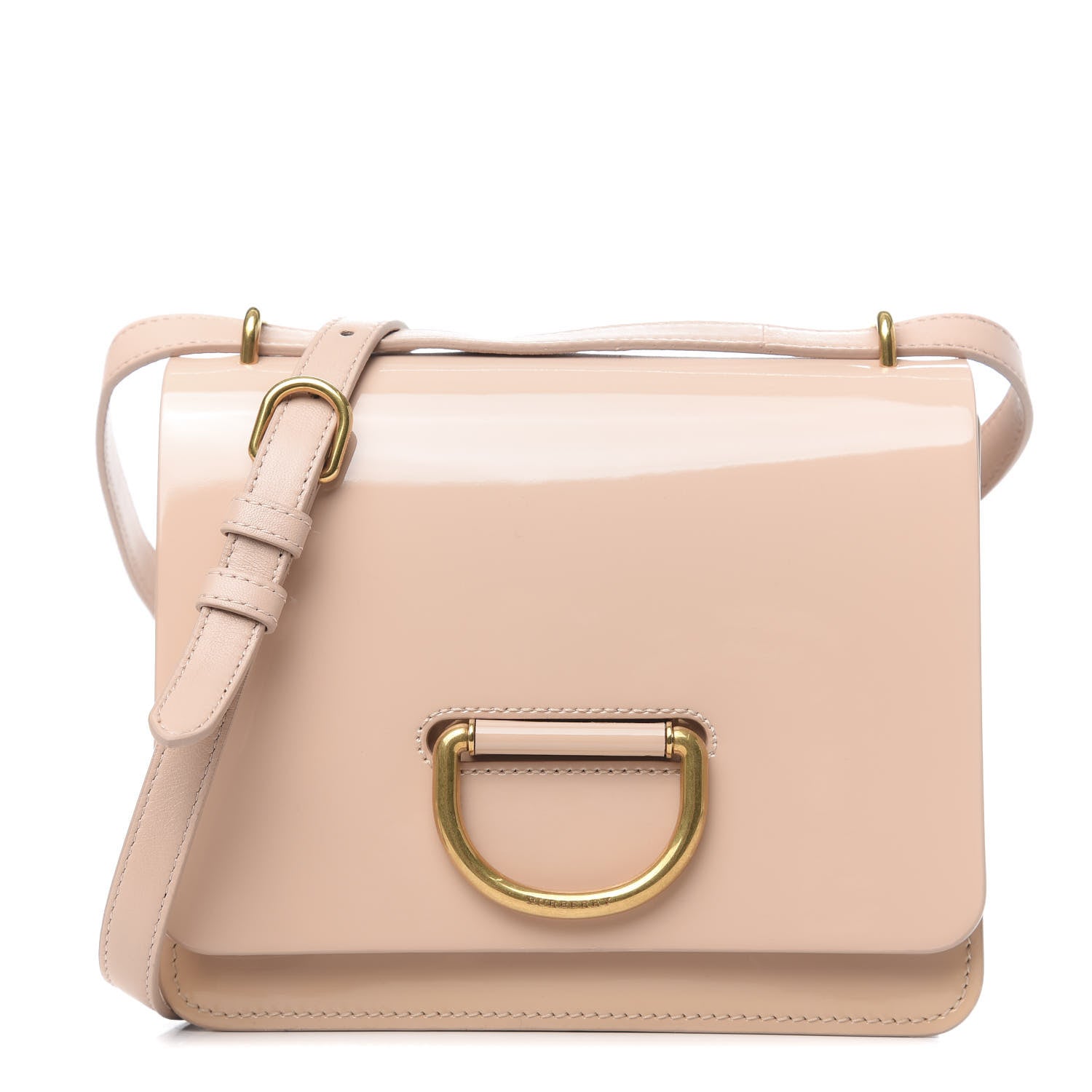 Burberry Patent Small D-Ring Bag Pale Fawn Pink 1 of 12