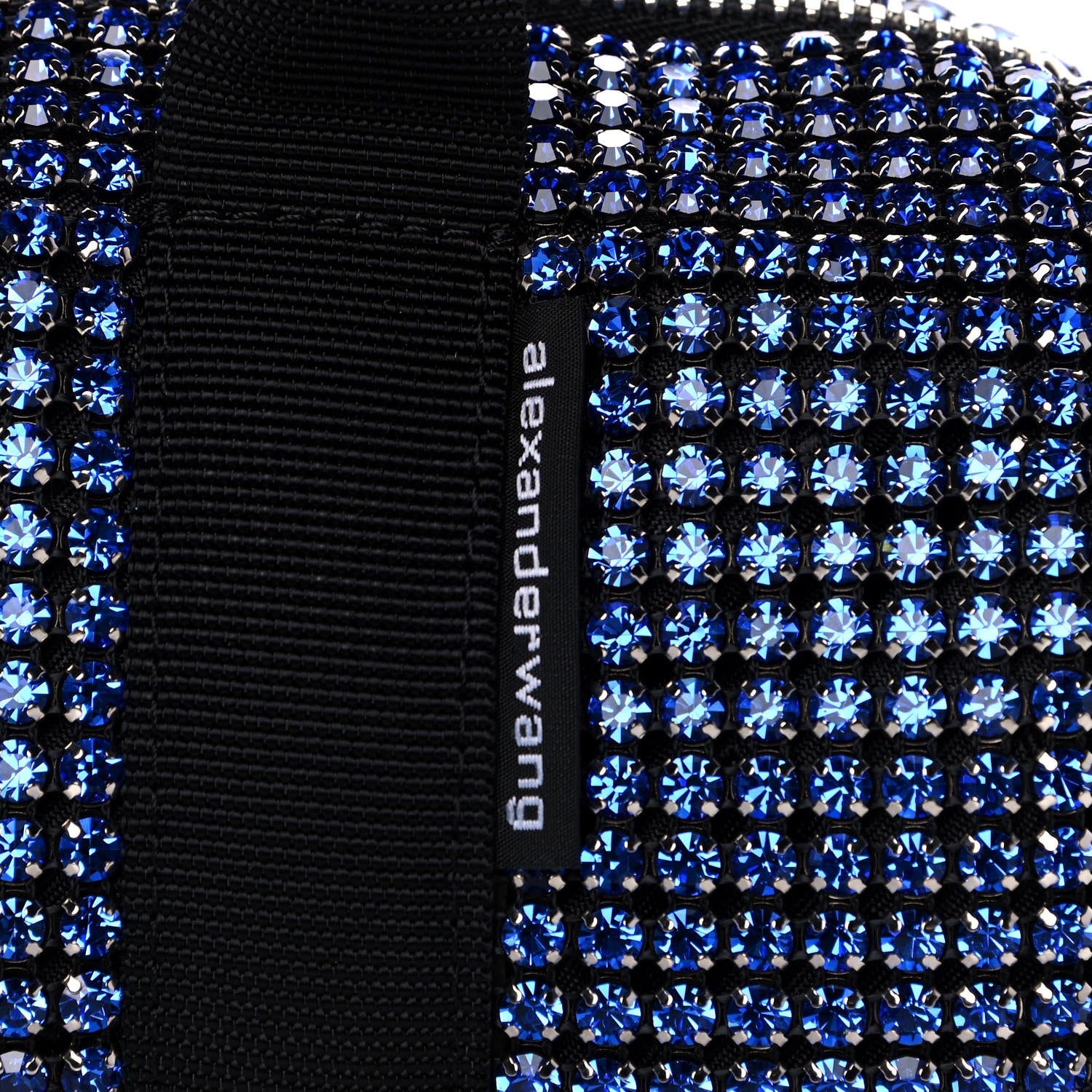 Alexander Wang Mesh Crystal Rhinestone Mini Cruiser Duffle Cobalt 8 of 11