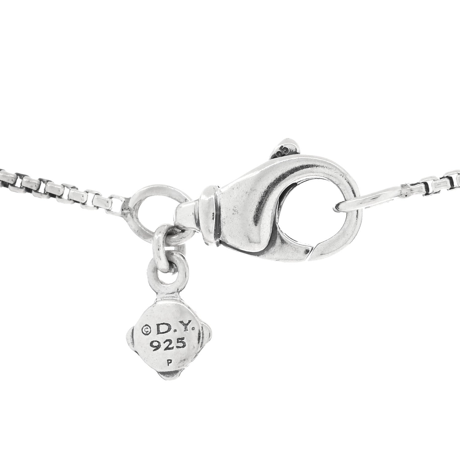 David Yurman Sterling Silver Black Orchid 8mm Petite Chatelaine Pendant Necklace 4 of 4