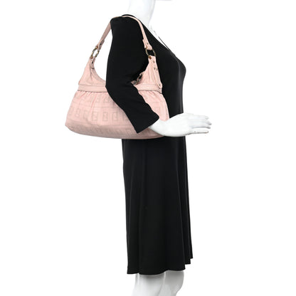 Fendi Calfskin Perforated Chef Hobo Pink 2 of 17