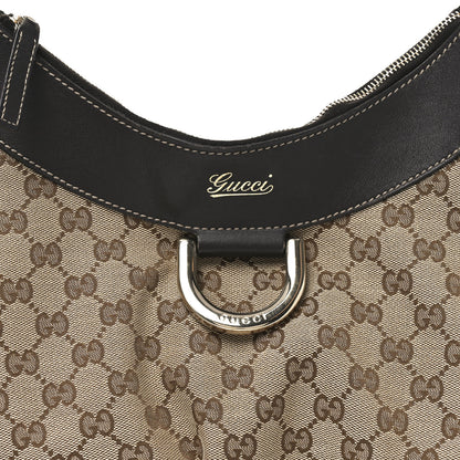 Gucci Monogram Large D Gold Hobo Dark Brown 8 of 10