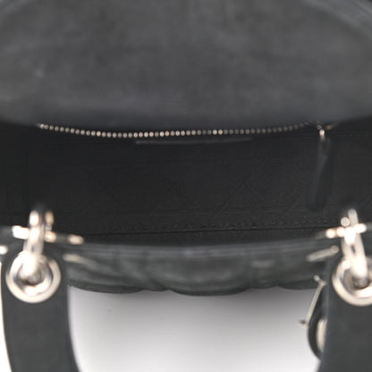 Christian Dior Metallic Calfskin Cannage Mini Lady Dior Black 4 of 11