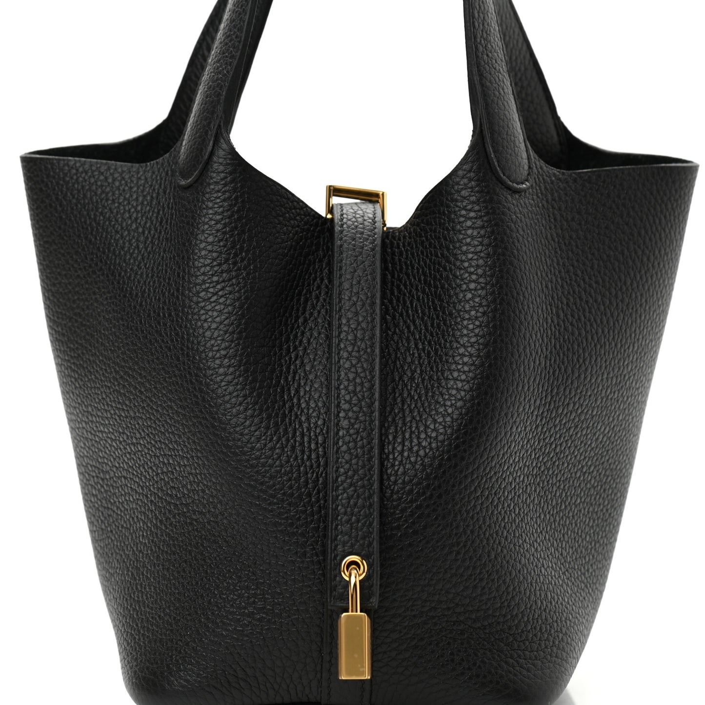 Taurillon Clemence Picotin Lock 18 PM Black