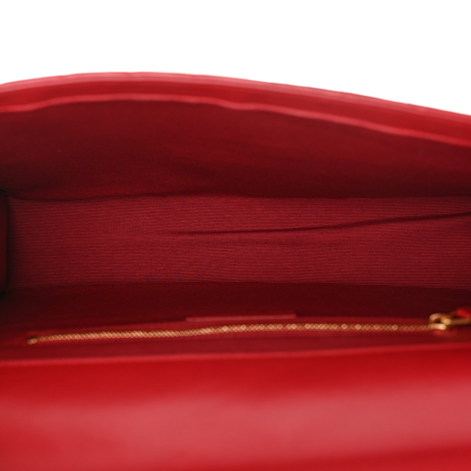 Saint Laurent Grain De Poudre Matelasse Chevron Large Monogram Satchel Lipstick Red 5 of 15