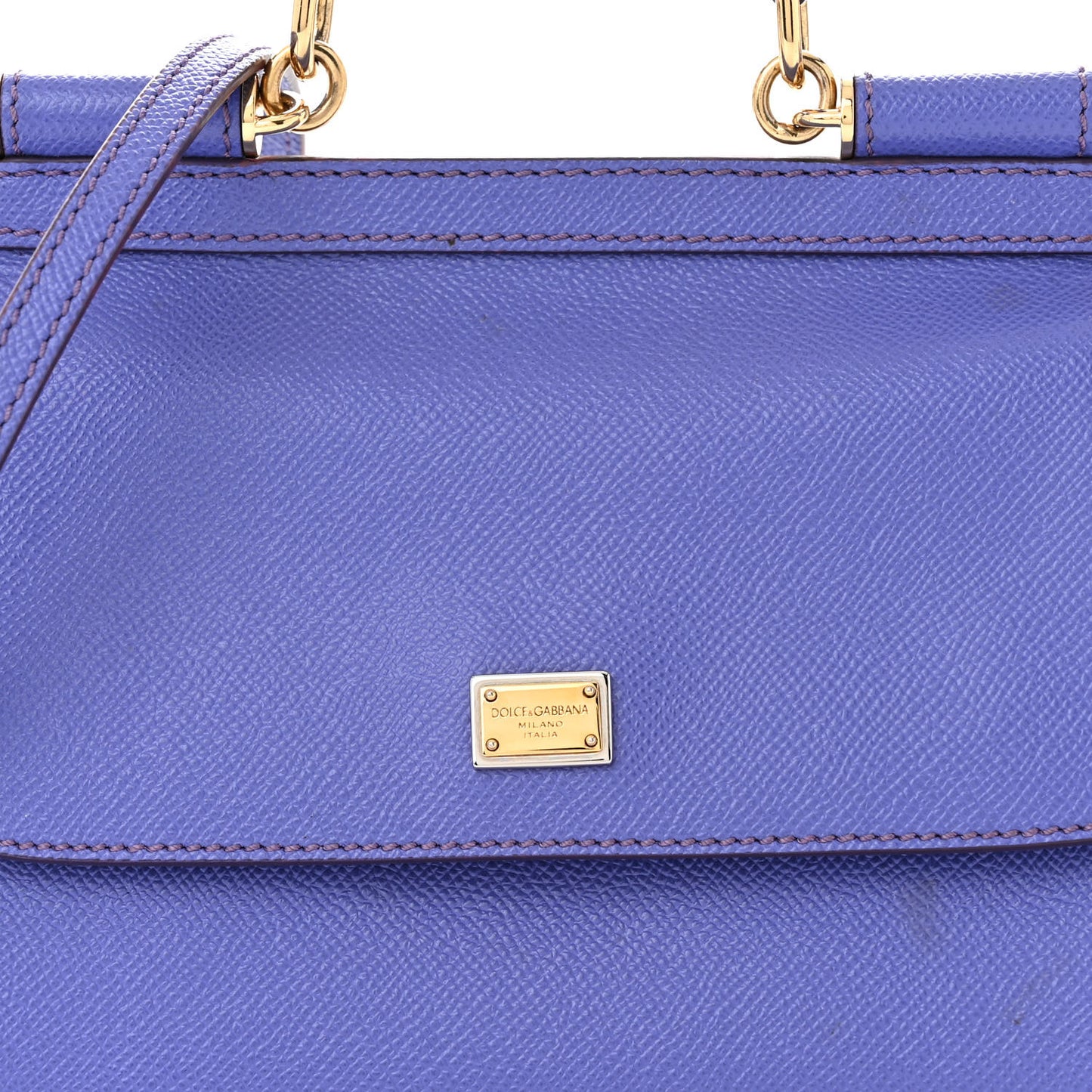 DOLCE &amp; GABBANA Dauphine Small Miss Sicily Satchel Purple