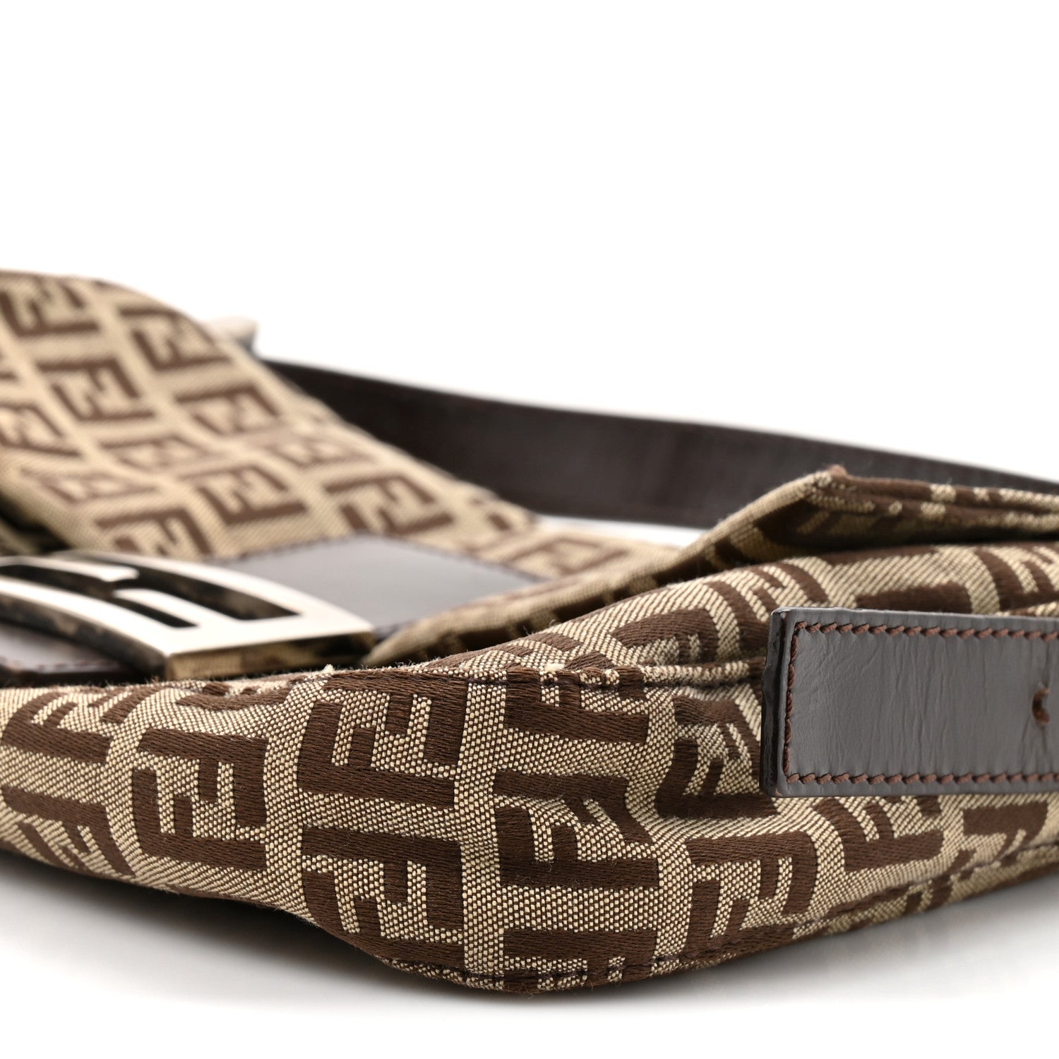 Fendi Zucchino Baguette Toro Mogano Panna 8 of 11