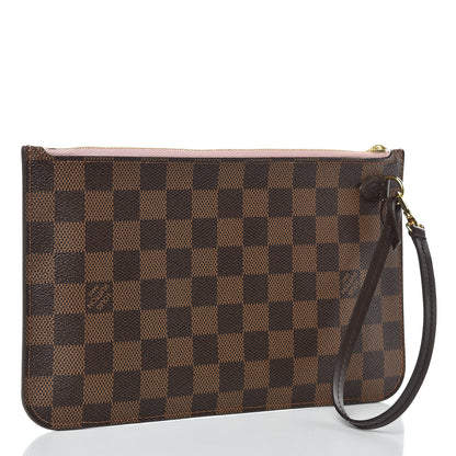 Louis Vuitton Damier Ebene Neverfull MM GM Pochette Rose Ballerine 3 of 7