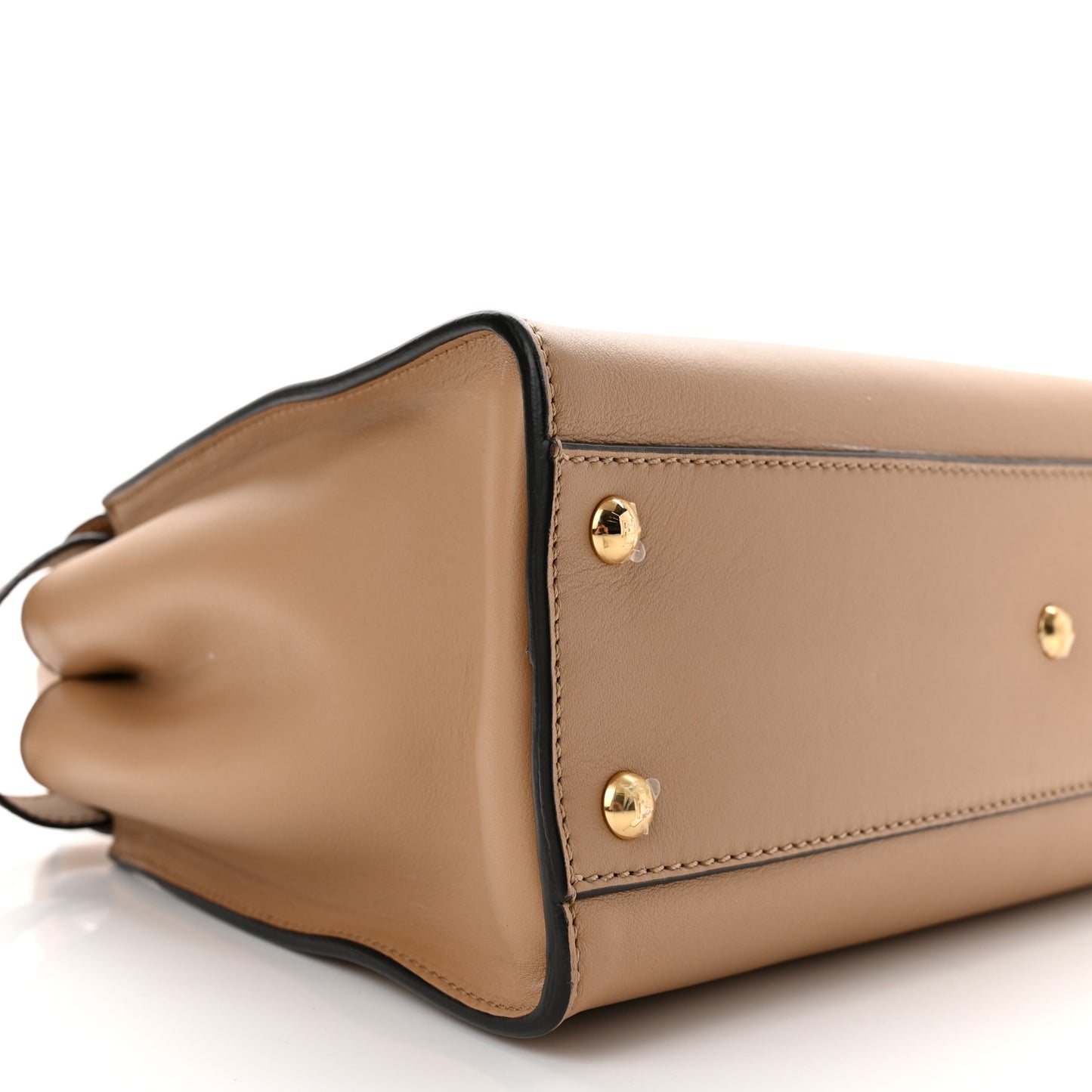 Vitello Seta Nabuk Pequin Medium Peekaboo Iconic Satchel Cuoio Tobacco Moro