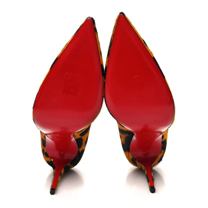 Christian Louboutin Calf Hair Leopard Kate 100 Pumps 39 Spicy 5 of 10