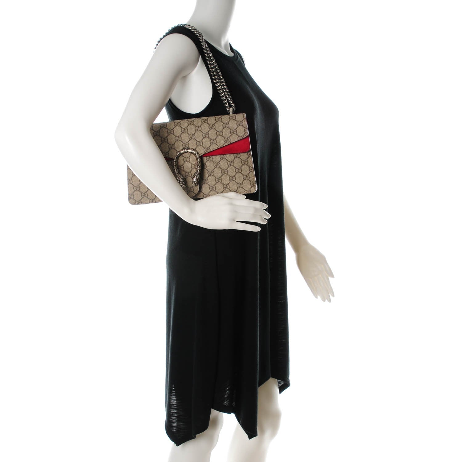 Gucci GG Supreme Monogram Small Dionysus Shoulder Bag Red 2 of 7