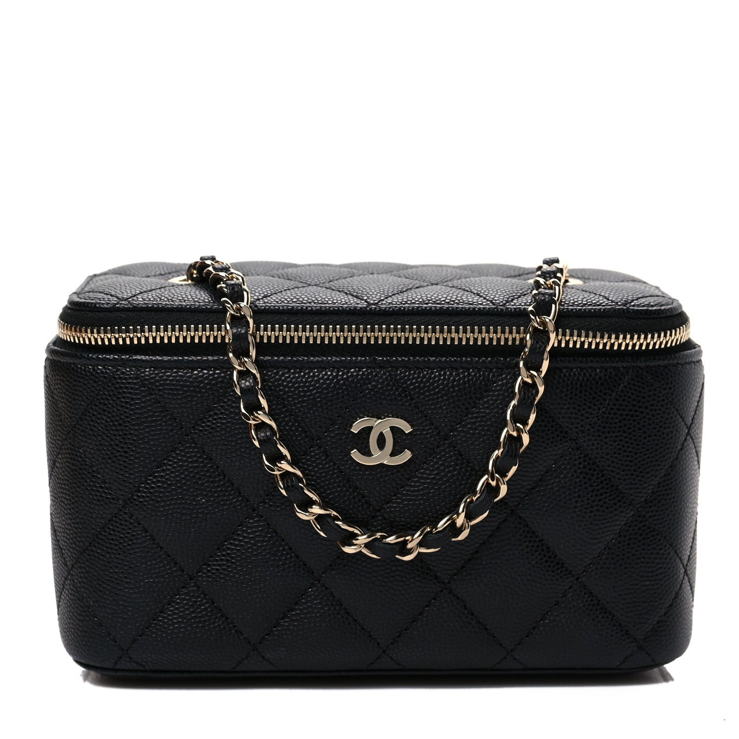 Chanel Caviar Quilted Small Vanity Case With Chain Black 1 of 8