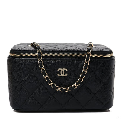 Chanel Caviar Quilted Small Vanity Case With Chain Black 1 of 8