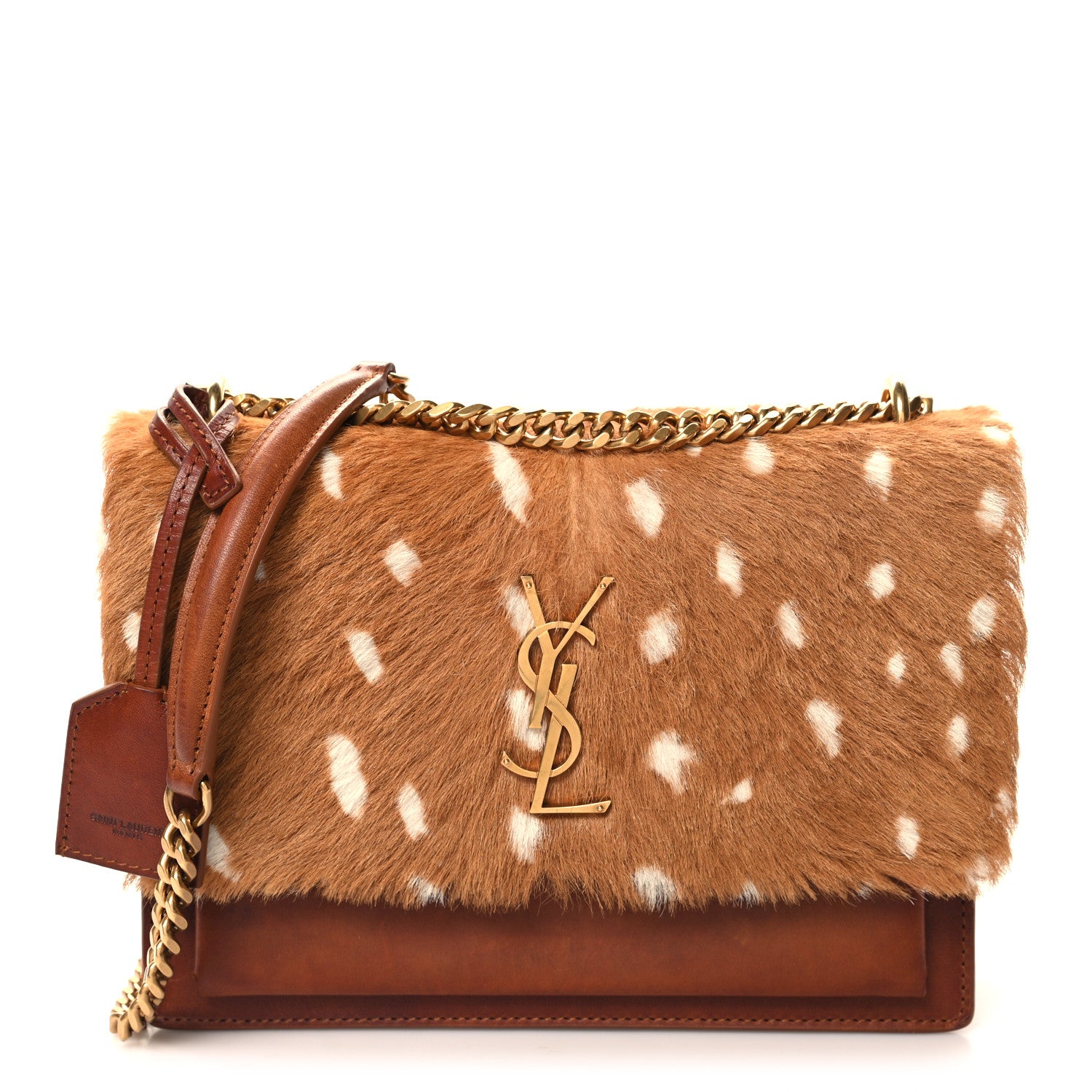 Saint Laurent Pony Hair Calfskin Medium Monogram Sunset Fawn 1 of 13