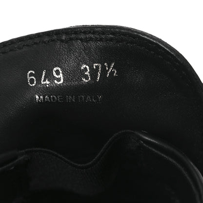Prada Spazzolato Rois Metal Triangle Logo Monolith 55mm Loafers 37.5 Black 10 of 14